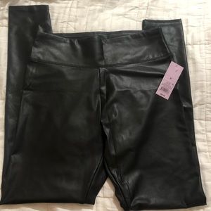 Women's High-Waisted Faux Leather Leggings